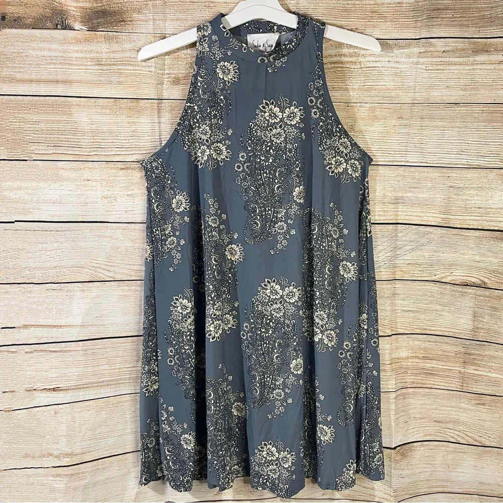 Sadie & Sage floral loose fit sleeveless casual dress women Size Medium - Picture 2 of 9